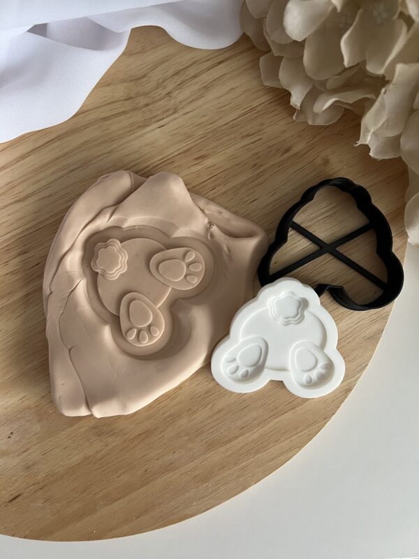 EASTER2025 Easter Bunny Bum fondant stamp and cutter