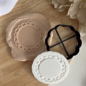 EASTER2025 Frame with hearts set 2 tpye fondant stamp and cutter