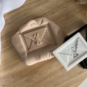 EASTER2025 Easter bunny envelope fondant stamp and cutter