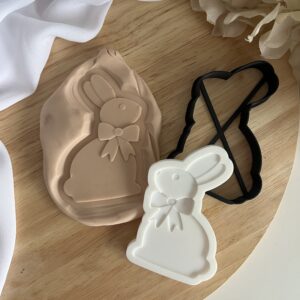 EASTER2025 Easter Chocolate Rabbit Bunny fondant stamp and cutter