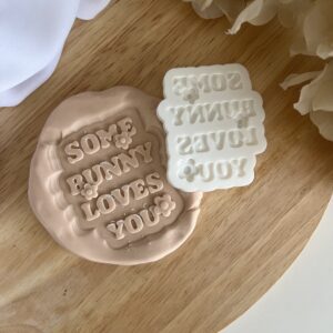 EASTER2025 Some Bunny Loves You fondant stamp and cutter