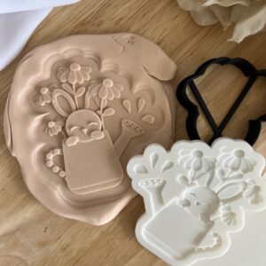 EASTER2025 Easter Cute Bunny fondant stamp and cutter