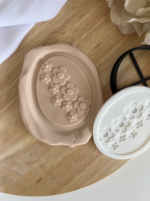 EASTER2025 Easter Egg Floral fondant stamp and cutter
