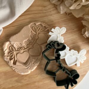 CHRISTMAS2025 Christmas Hearts fondant stamp and cutter