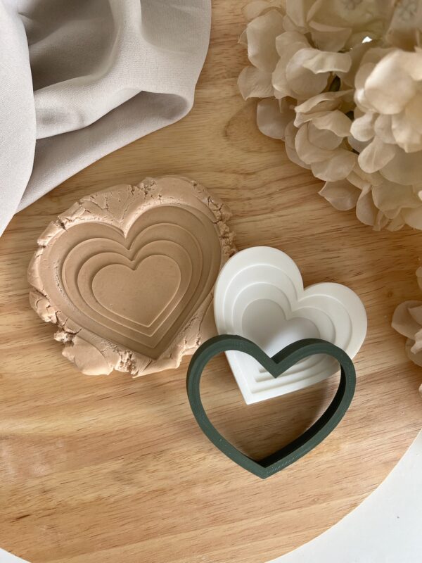CHRISTMAS2025 Christmas Heart fondant stamp and cutter