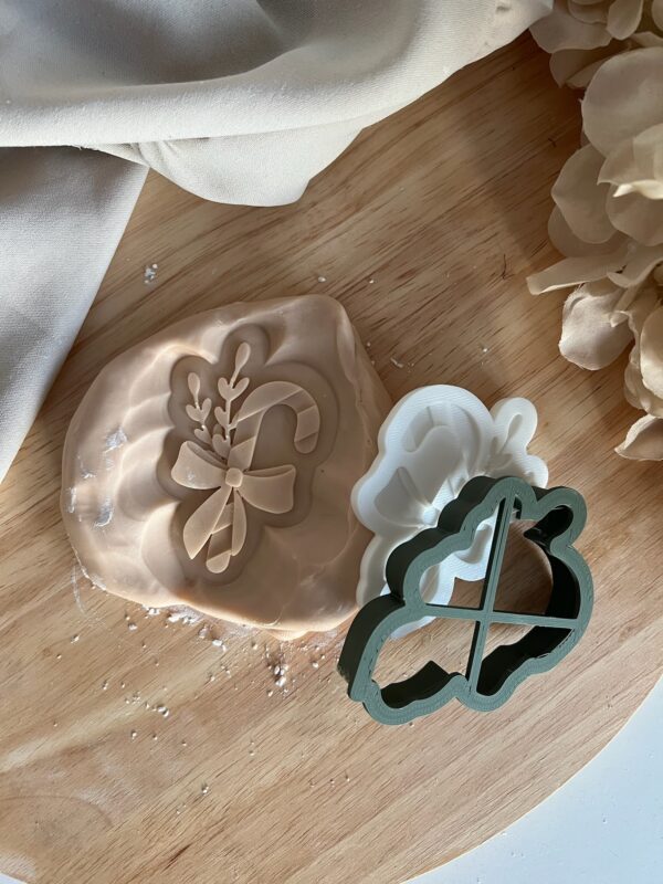 CHRISTMAS2025 Christmas Candy Cane fondant stamp and cutter