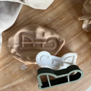 CHRISTMAS2025 Christmas Winter sledge fondant stamp and cutter