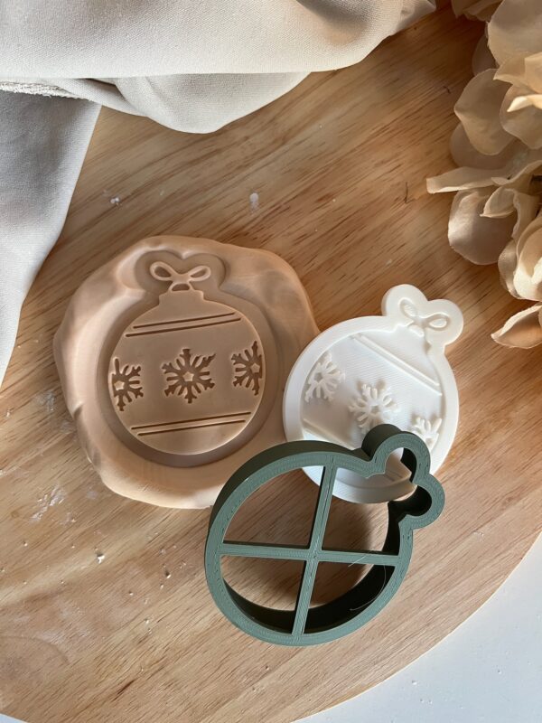 CHRISTMAS2025 Christmas tree Ornament III fondant stamp and cutter
