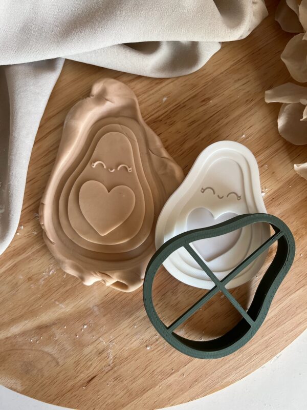 CHRISTMAS2025 Christmas Avocado fondant stamp and cutter