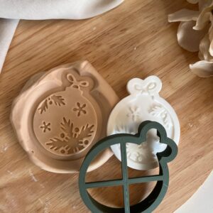 CHRISTMAS2025 Christmas ornament fondant stamp and cutter