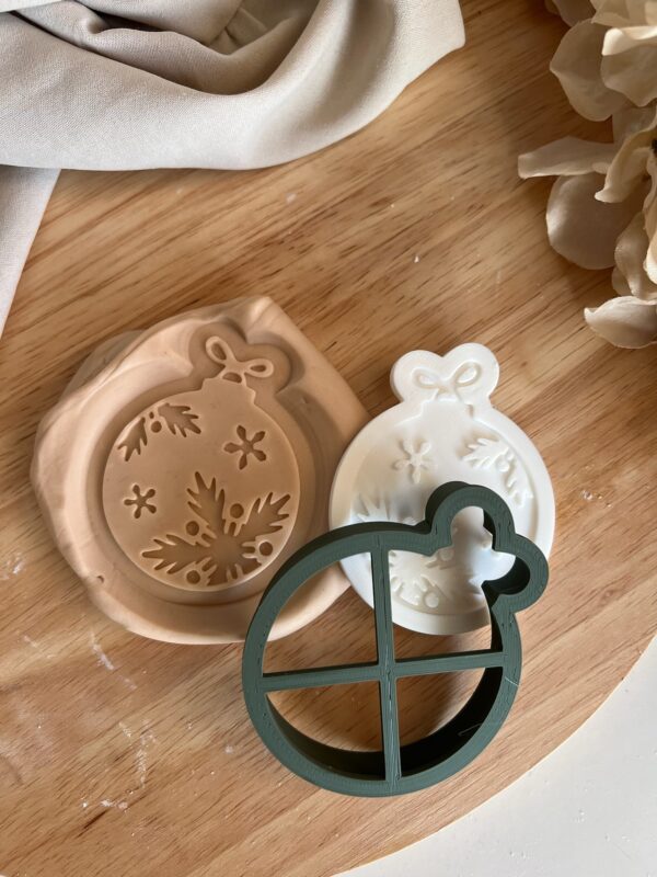 CHRISTMAS2025 Christmas ornament fondant stamp and cutter
