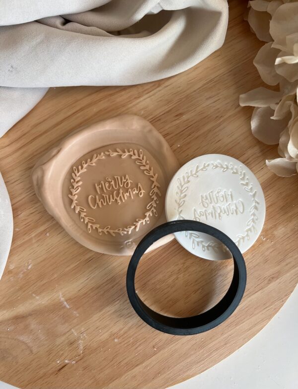 CHRISTMAS2025  Merry Christmas fondant stamp and cutter