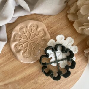 CHRISTMAS2025  Christmas snowflake fondant stamp and cutter