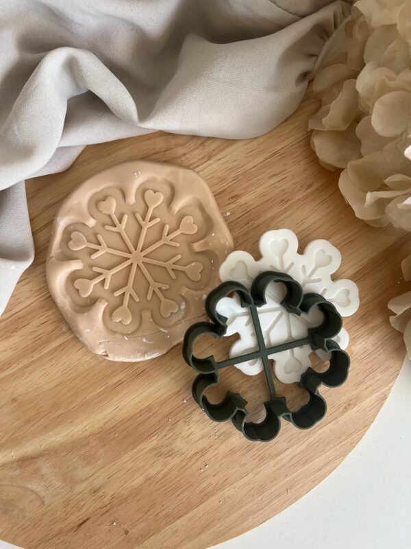 CHRISTMAS2025  Christmas snowflake fondant stamp and cutter