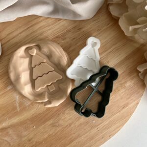 CHRISTMAS2025  Christmas Tree with heart fondant stamp and cutter