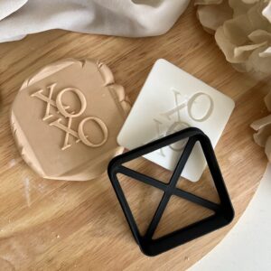CHRISTMAS2025  Christmas XOXO fondant stamp and cutter