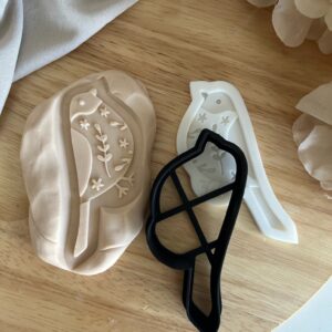 CHRISTMAS2025  Christmas bird fondant stamp and cutter