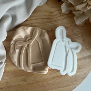 CHRISTMAS2025  Christmas Gift tag fondant stamp and cutter